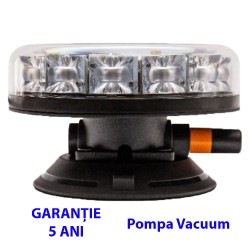Girofar LED prindere vacuum aerodinamic 12-24V 12 LED-uri de 3W - 5 ani Garantie